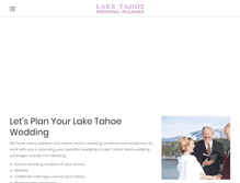 Tablet Screenshot of laketahoeweddingplanner.com